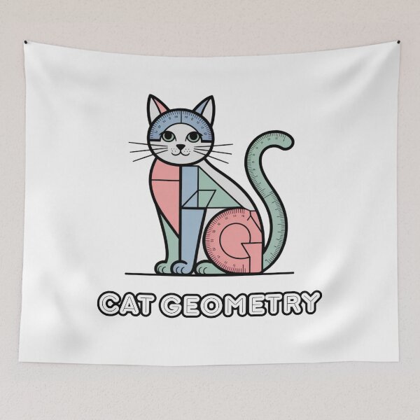 Item preview, Cat Geometry Math - Funny Geometry Cats Design for Kids, Students and Teachers designed and sold by Marpin91.