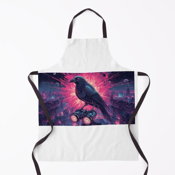 Item preview, Cyberpunk Robotic Bird with Futuristic Binoculars – Neon City Sci-Fi Vector Design designed and sold by NatureNookTees.