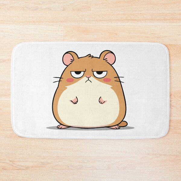 Item preview, Grumpy Hamster – Funny Cute Angry Pet Cartoon designed and sold by graphicnew.