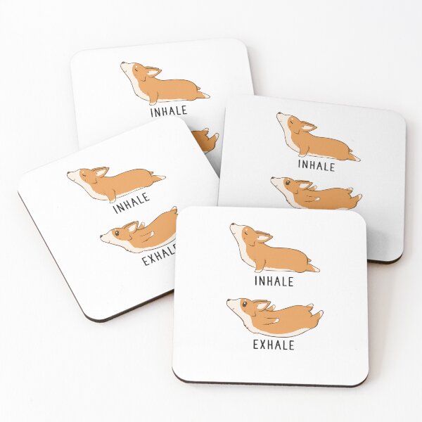Item preview, Inhale Exhale Corgi Yoga  	 designed and sold by fwojusxfku81.