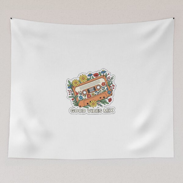 Item preview, Retro Cassette with Flowers designed and sold by AbhishekPanwar.