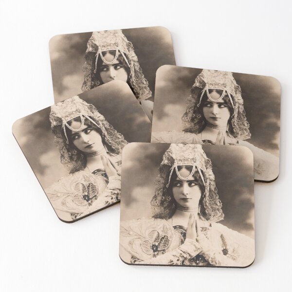 Item preview, Iconic Vintage Portrait Postcard: Cléo de Mérode with Handwritten Messages (Circa 1900) designed and sold by LanaGustavsson.
