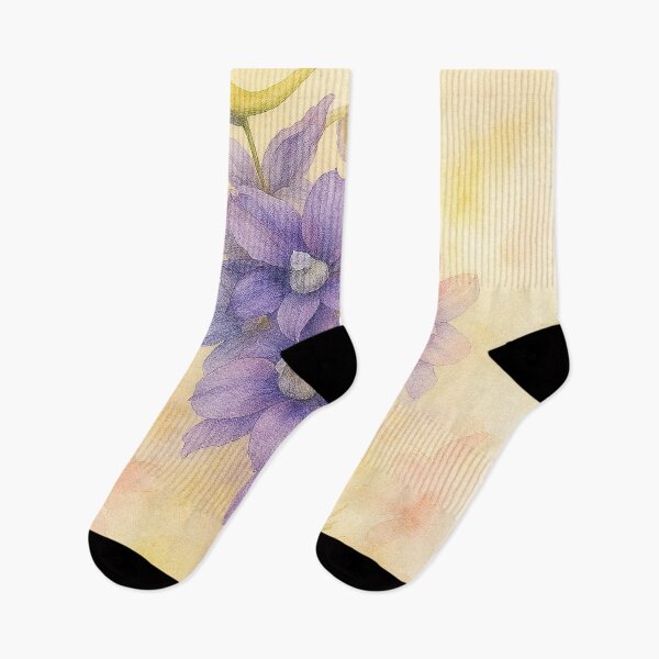 Item preview, Purple Larkspur Flower and Golden Hues designed and sold by Sandra  Aguirre.