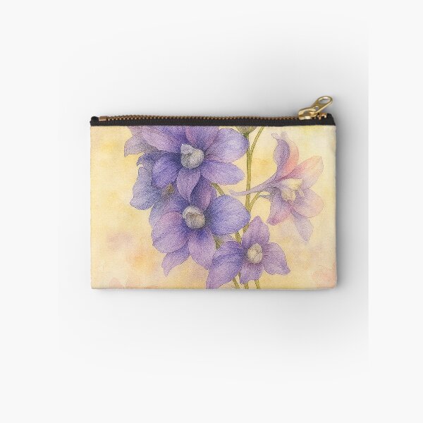 Item preview, Purple Larkspur Flower and Golden Hues designed and sold by Sandra  Aguirre.