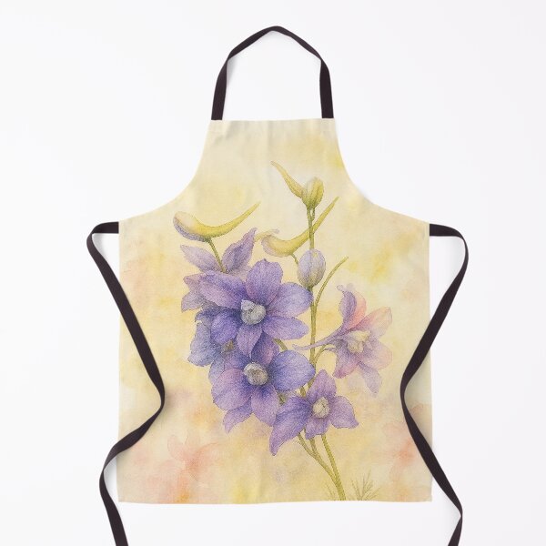 Item preview, Purple Larkspur Flower and Golden Hues designed and sold by Sandra Aguirre.