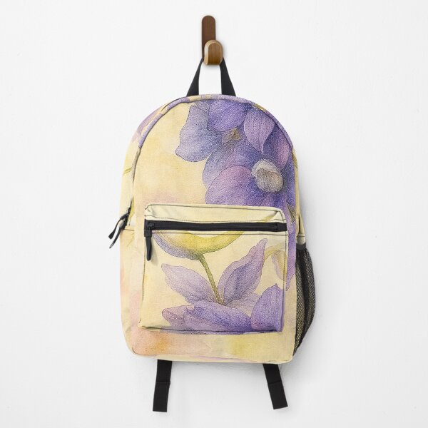 Item preview, Purple Larkspur Flower and Golden Hues designed and sold by Sandra  Aguirre.