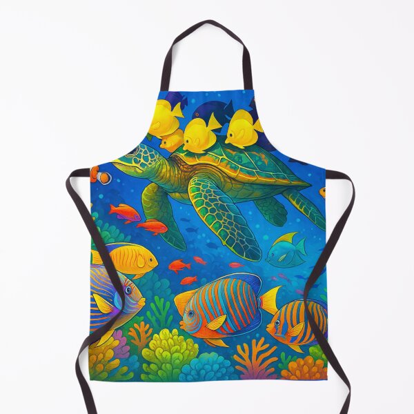 Item preview, Tropical Sea Turtle with Colorful Fish designed and sold by Sadia  Jannat.