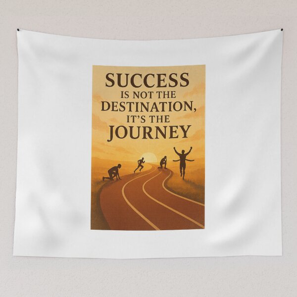Item preview, Success Is the Journey Motivational Sports Progress Poster designed and sold by GeniePixel.