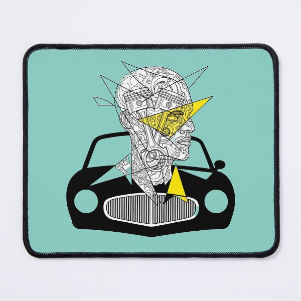 Item preview, Mechanical Mind - Abstract Car Head Art designed and sold by Form & Flow.