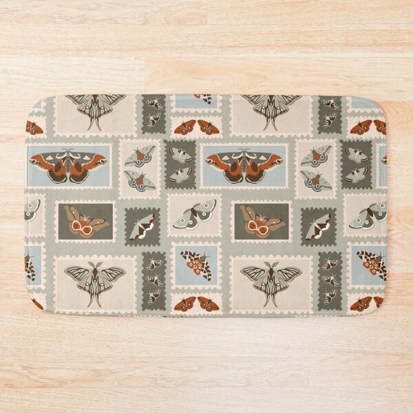 Item preview, Moth Stamp Collection - grey designed and sold by space-kitten.