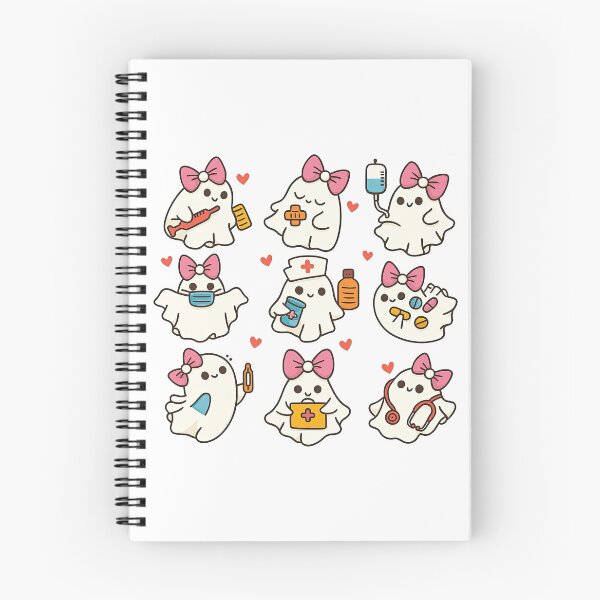 Item preview, Cute Ghost Nurse Stickers for Medical Workers designed and sold by ArtfulWeave.