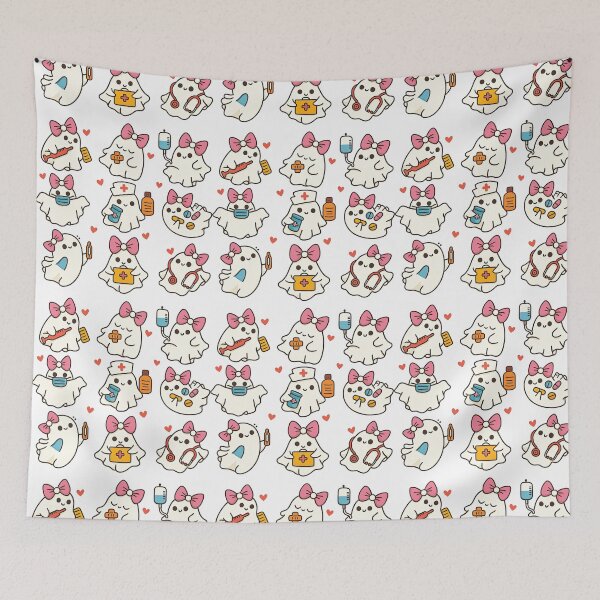 Item preview, Cute Ghost Nurse Stickers for Medical Workers designed and sold by ArtfulWeave.