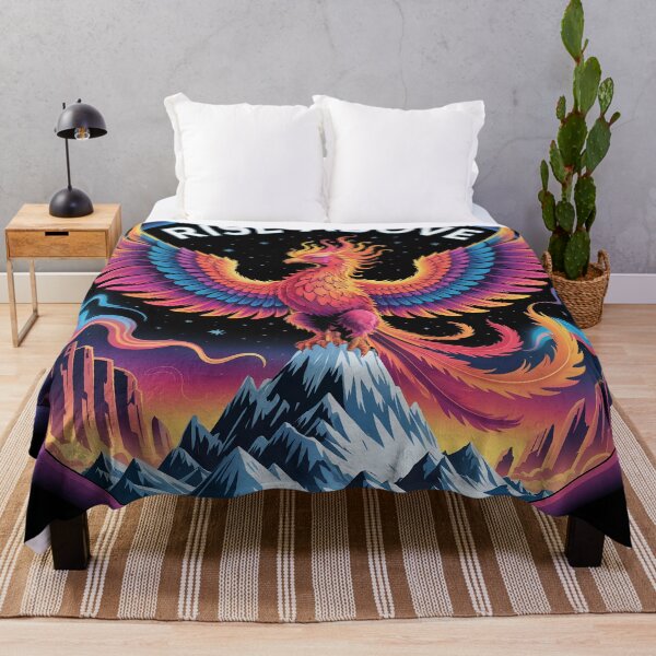 Item preview, Rise Above Phoenix Bird – Mystical Mountain Sunrise Motivational Art designed and sold by KARTICK DUTTA.