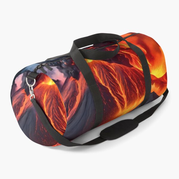 Item preview, Powerful volcanic eruption with fiery lava, glowing smoke clouds, dramatic explosion, and intense natural disaster scene artwork designed and sold by Mimoshi ⭐⭐⭐⭐⭐.