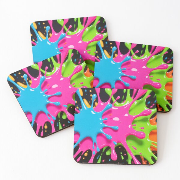 Item preview, Vibrant splash explosion of neon paint colors with bold drips, dynamic energy, and abstract modern art designed and sold by Mimoshi ⭐⭐⭐⭐⭐.