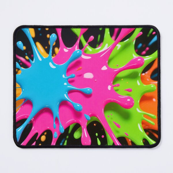 Item preview, Vibrant splash explosion of neon paint colors with bold drips, dynamic energy, and abstract modern art designed and sold by Mimoshi ⭐⭐⭐⭐⭐.