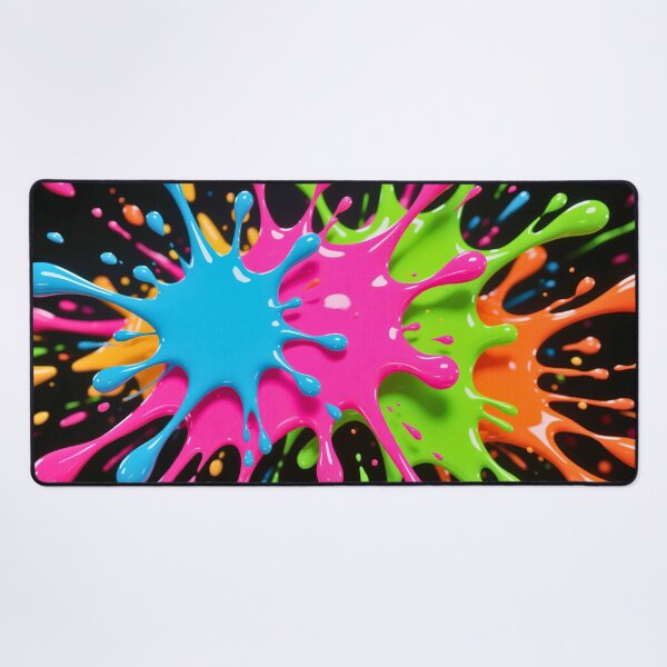 Item preview, Vibrant splash explosion of neon paint colors with bold drips, dynamic energy, and abstract modern art designed and sold by Mimoshi ⭐⭐⭐⭐⭐.