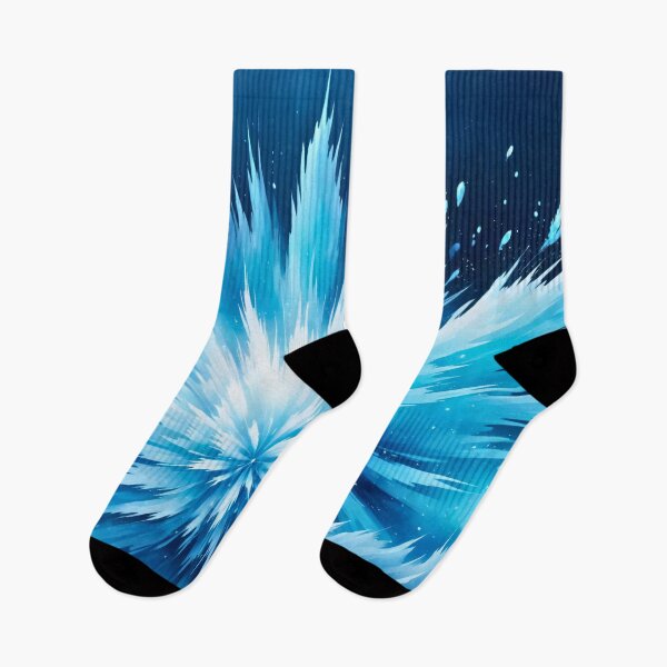 Item preview, Frozen abstract ice explosion with sharp crystal shards, radiant blue energy burst, and dramatic winter fantasy artwork designed and sold by Mimoshi ⭐⭐⭐⭐⭐.