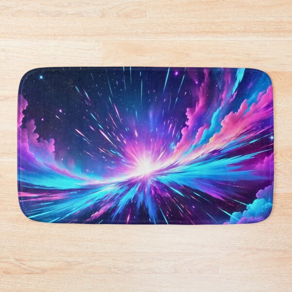 Item preview, Cosmic explosion of colorful light with radiant energy burst, vibrant galaxy clouds, and glowing space abstract painting designed and sold by Mimoshi ⭐⭐⭐⭐⭐.