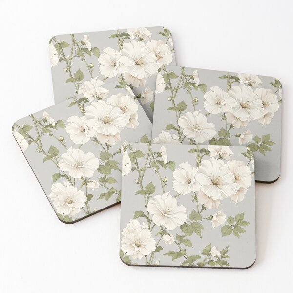 Item preview, White Hollyhock Blossom designed and sold by CoolPixels.