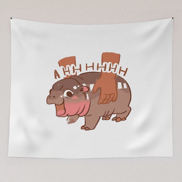 Item preview, Moo Deng Bouncy Pig in Thai Picture The Cute Baby Hippo  designed and sold by RobertTree.