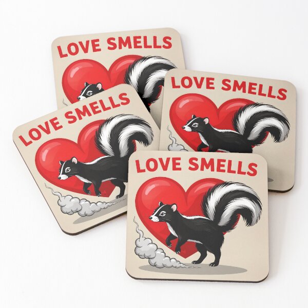 Item preview, love smells stinky skunk colorful design designed and sold by SmashingDeals.