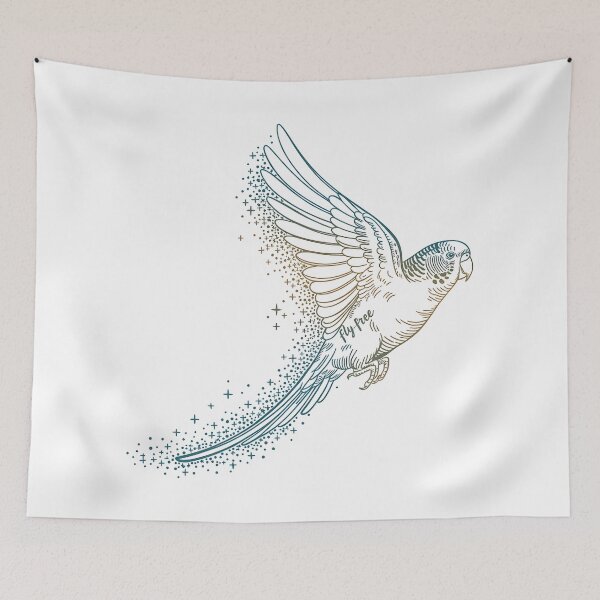 Item preview, Budgie Parakeet Memorial Forever My Little Chirp designed and sold by Blok45.