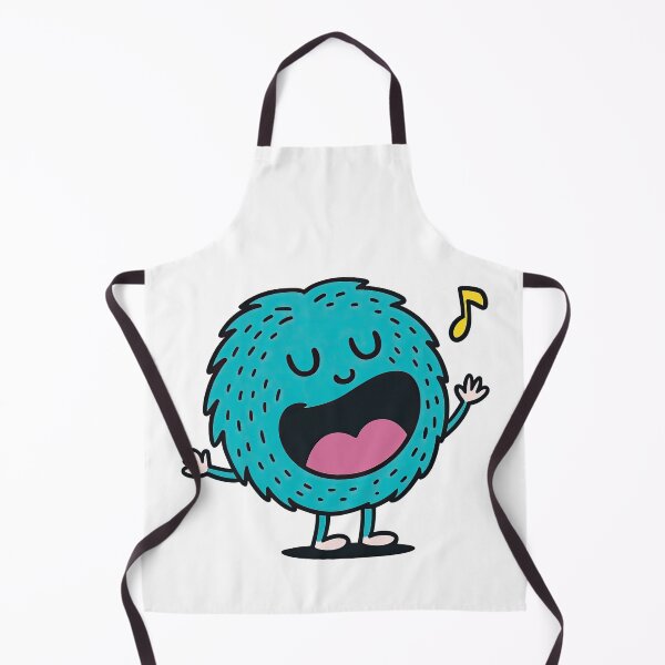 Item preview, Cute Singing Fuzzy Blue Monster Cartoon designed and sold by ArtfulWeave.