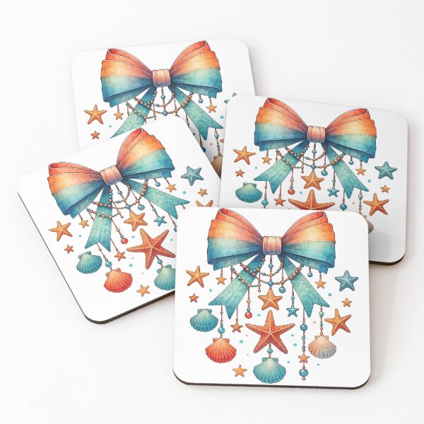 Item preview, Nautical Bow with Seashells and Starfish designed and sold by ArtfulWeave.