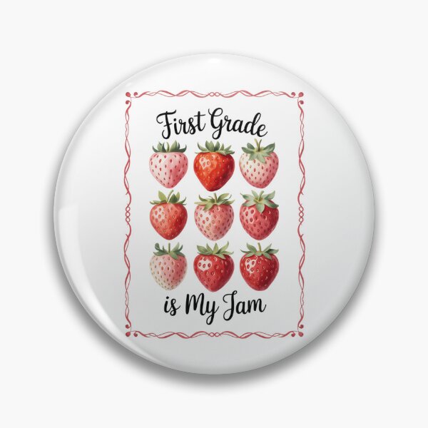 Item preview, First Grade is My Jam Strawberry First Grade Teacher designed and sold by PunkNation-Arts.