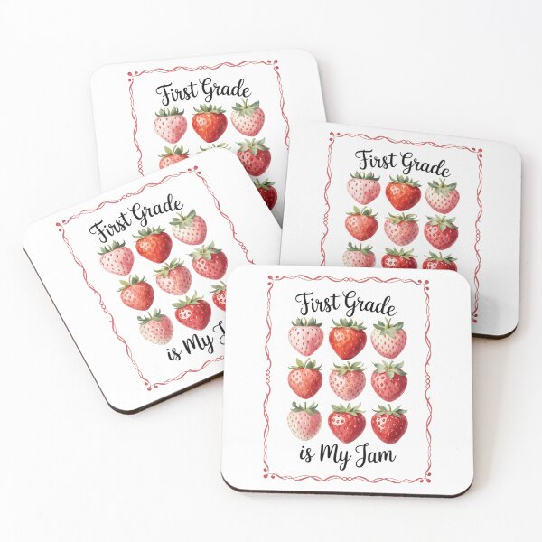 Item preview, First Grade is My Jam Strawberry First Grade Teacher designed and sold by PunkNation-Arts.