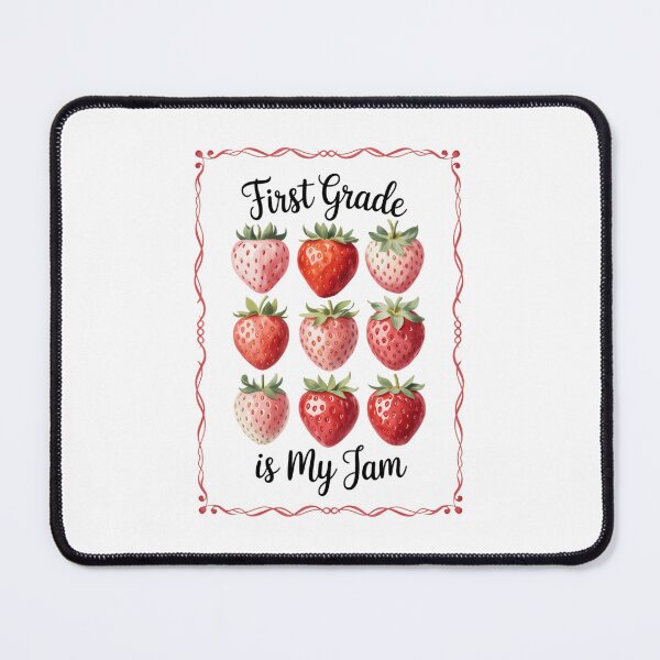 Item preview, First Grade is My Jam Strawberry First Grade Teacher designed and sold by PunkNation-Arts.