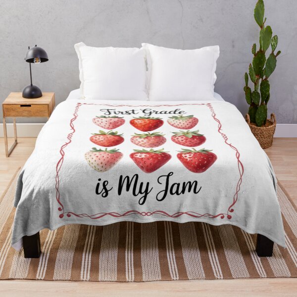 Item preview, First Grade is My Jam Strawberry First Grade Teacher designed and sold by PunkNation-Arts.