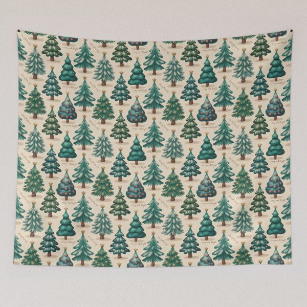 Item preview, Christmas Tree Field Pattern designed and sold by WeTheWeirdosCo.