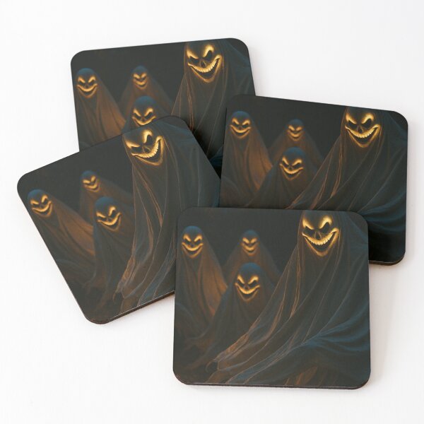 Item preview, Orange Spooky Smile Halloween Ghosts - Scary Decoration designed and sold by Lyvion design.