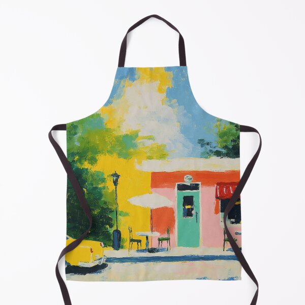 Item preview, Vintage Coffee Shop in Miami Painting designed and sold by ArtHouseNiklas.