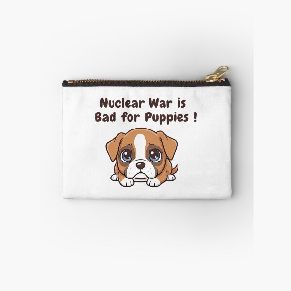 Item preview, Scared Kawaii Puppy: Nuclear War is Bad for Puppies! | Anti-War Art designed and sold by Sobari.