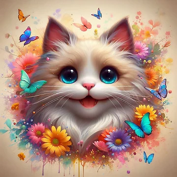 Artwork thumbnail, Playful Ragdoll Charm by Cuddle critters
