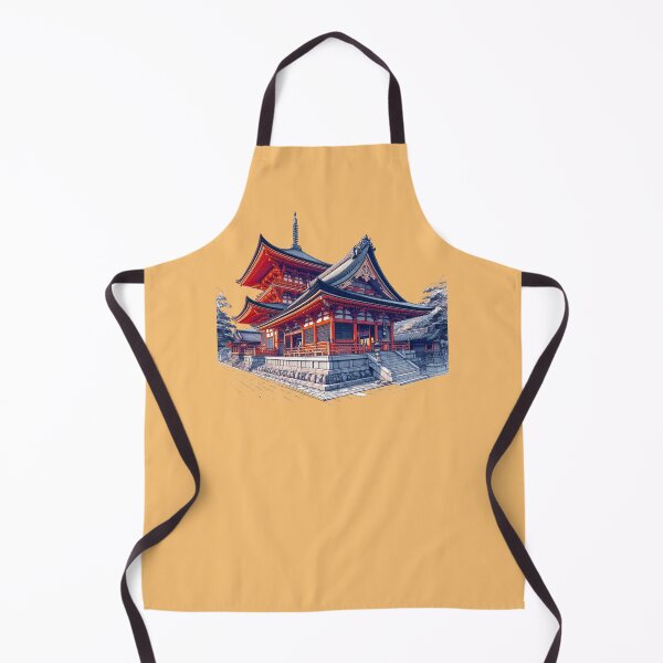 Item preview, Kyoto Temple 3D Sketch – Side View from Below , designed and sold by PaintMeWorld.