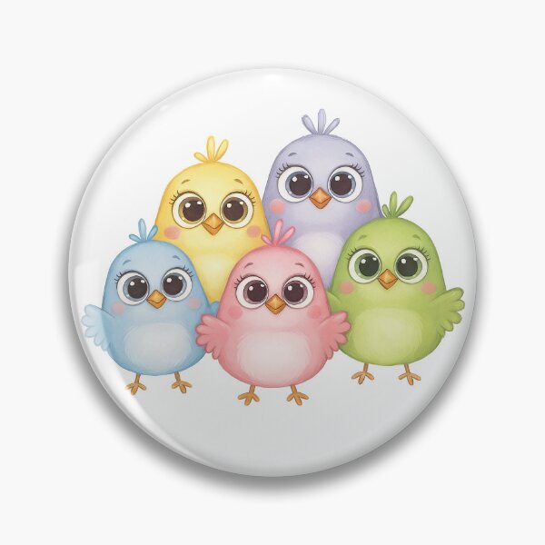 Item preview, Cute Colorful Baby Birds Family Illustration designed and sold by ArtfulWeave.