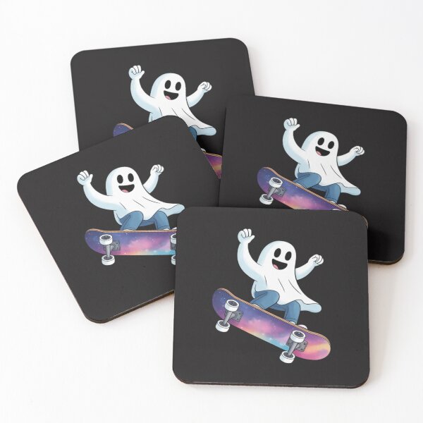 Item preview, Cute Ghost On Skateboard Funny Halloween Skater designed and sold by CraftyCuttable.