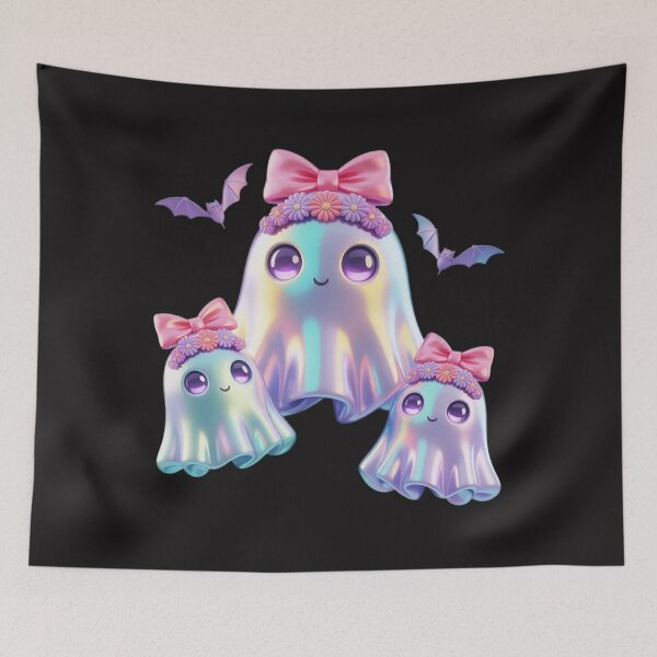 Item preview, Cute Ghost Squad Floral Halloween Bows Girly Spooky Vibes designed and sold by CraftyCuttable.