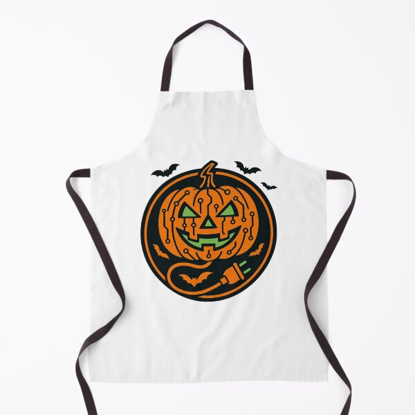 Item preview, Electrician Halloween — “Pumpkin Circuit” jack-o’-lantern in PCB lines with plug designed and sold by VibeOasis.