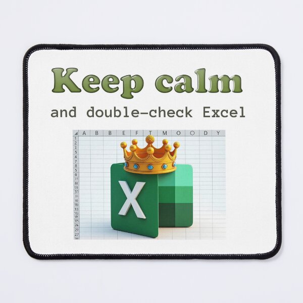 Item preview, Funny Excel Shirt & Mug – Keep Calm and Double-Check Excel designed and sold by BrewtifulMugs.