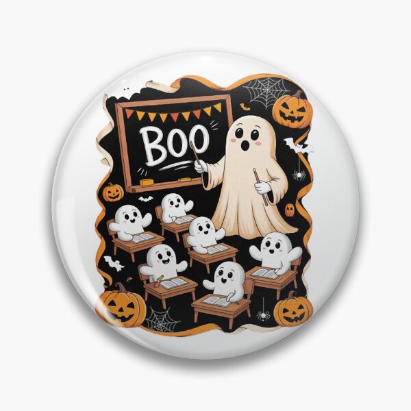 Item preview, Cute Halloween Ghost Teacher Teaching Students in Classroom designed and sold by CraftyCuttable.