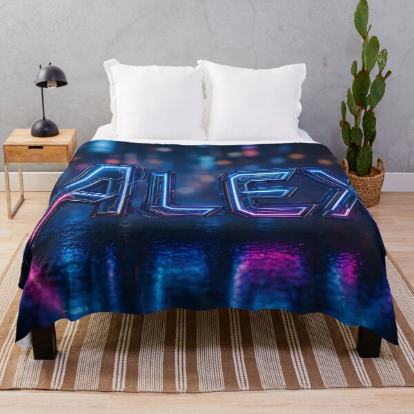 Item preview, ALEX Neon Cyberpunk Name Art – Chrome LED Typography Poster designed and sold by VoidBloom Studio.