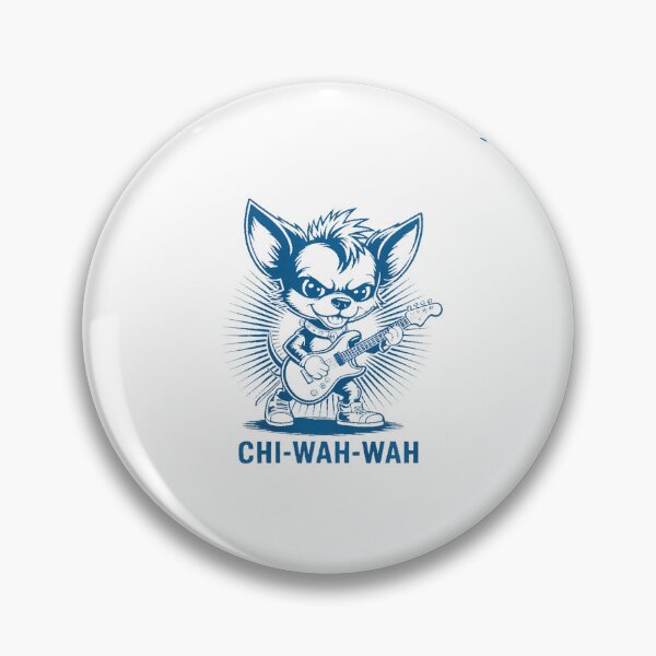 Item preview, Funny Guitar Player Chihuahua Pun Dog Rocker Chi-Wah-Wah designed and sold by August4Laughs25.