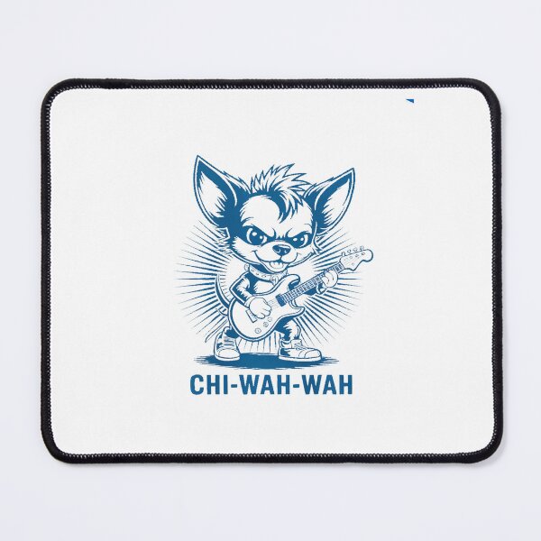Item preview, Funny Guitar Player Chihuahua Pun Dog Rocker Chi-Wah-Wah designed and sold by August4Laughs25.