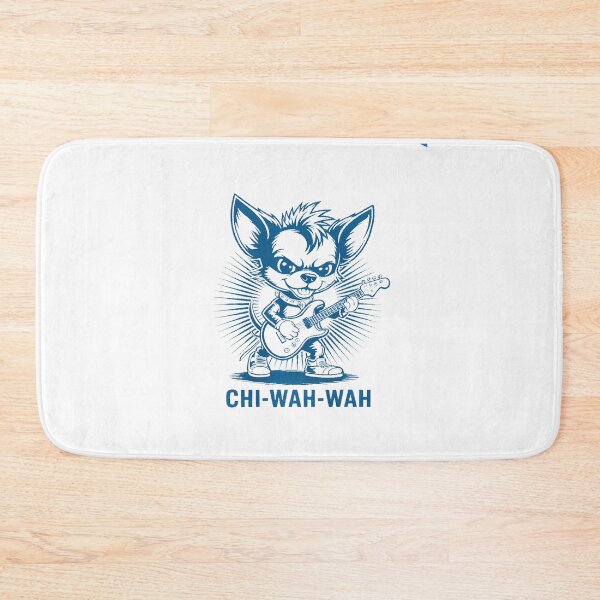 Item preview, Funny Guitar Player Chihuahua Pun Dog Rocker Chi-Wah-Wah designed and sold by August4Laughs25.