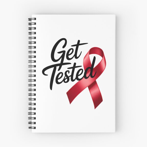 Item preview, Get Tested HIV Aids Awareness Red Ribbon World AIDS Day designed and sold by PunkNation-Arts.